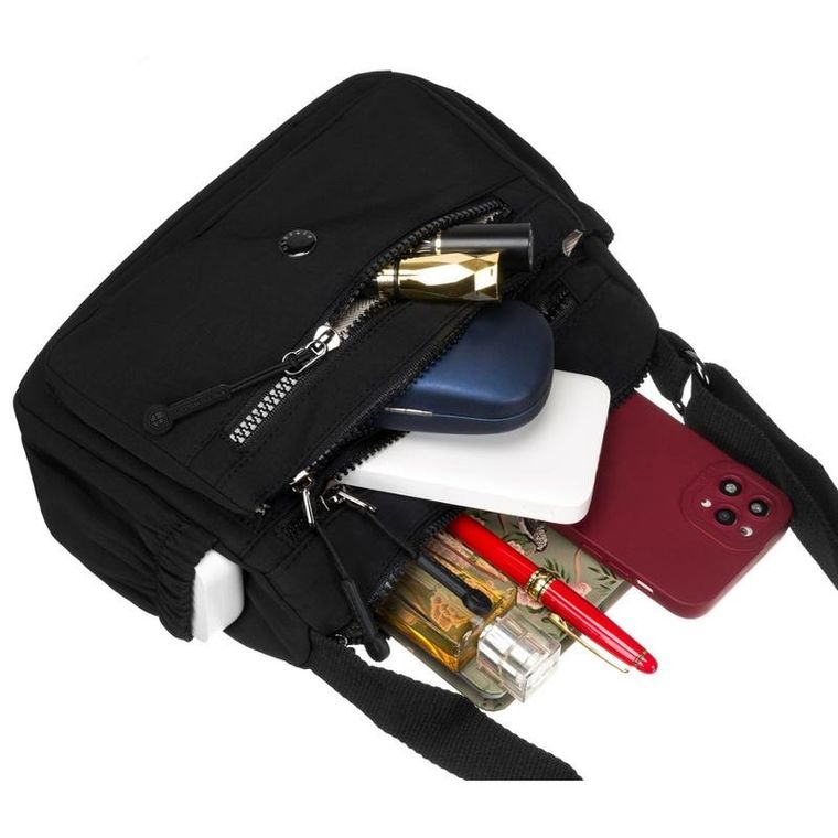 Torebka listonoszka, czarna, Peterson