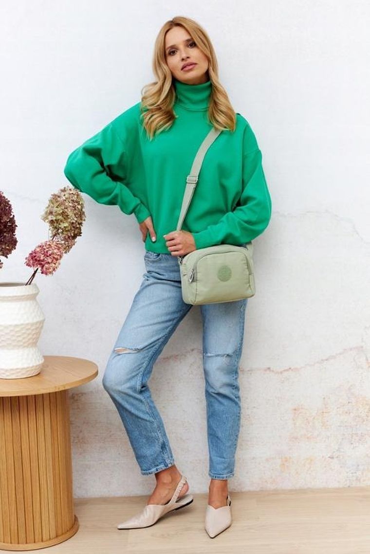 Torebka listonoszka, zielona, Peterson