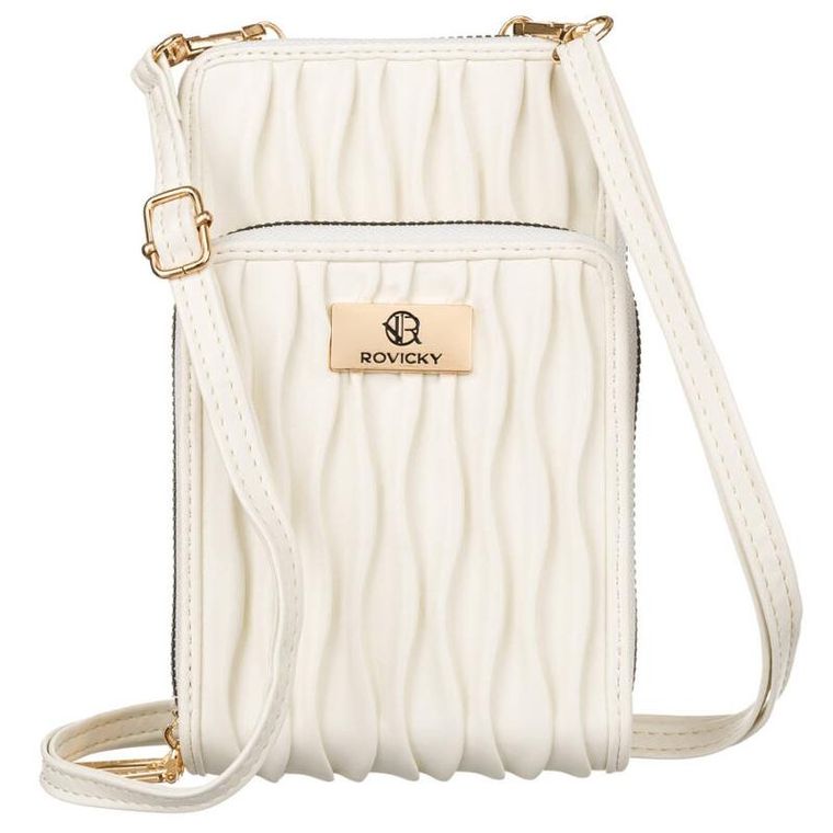 Torebka-portfel, biała, skóra ekologiczna, Rovicky