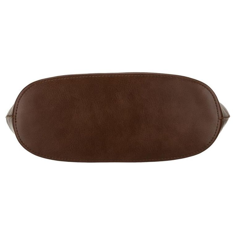 Torebka shopper, brązowa, skóra ekologiczna, Peterson