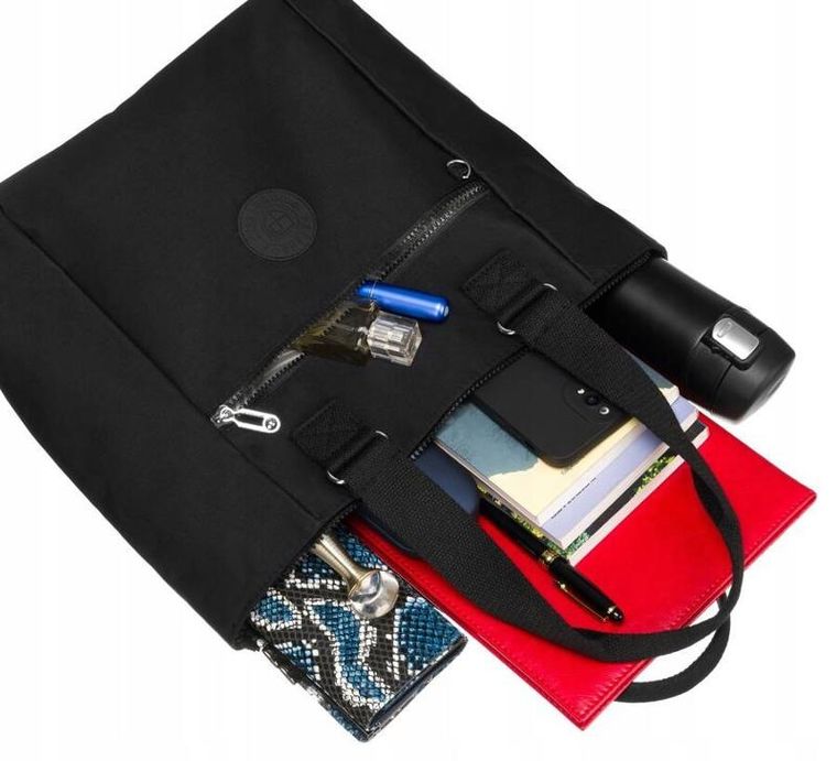 Torebka shopper, czarna, Peterson