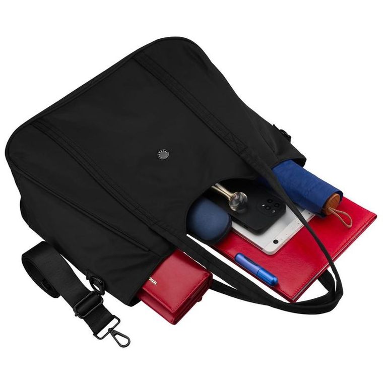 Torebka shopper, czarna, poliester, Peterson