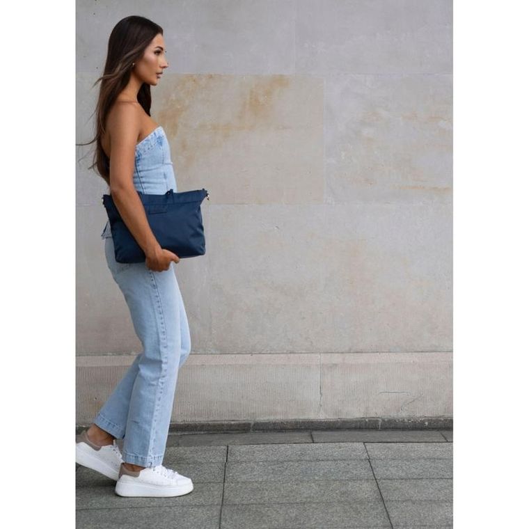 Torebka shopper, granatowa, Peterson