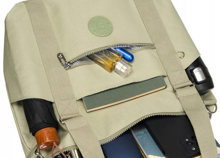 Torebka shopper, jasnozielona, Peterson