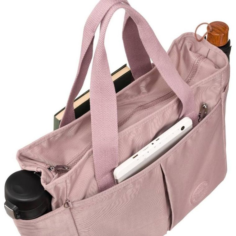 Torebka shopper, różowa, Peterson