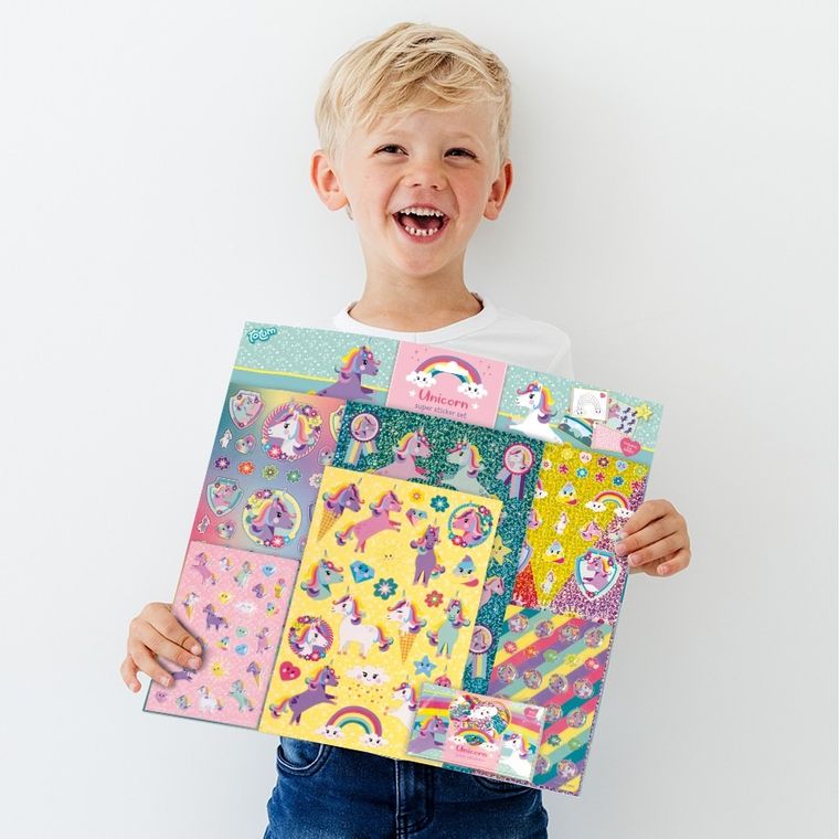 Totum, Unicorn, duży zestaw naklejek, 300 elementów