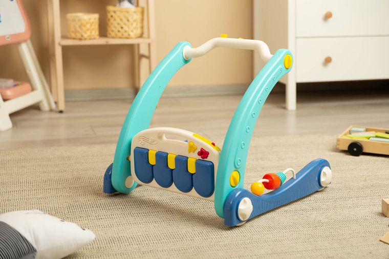 Toyz, chodzik z matą muzyczną 2w1, niebieski