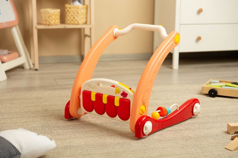 Toyz, chodzik z matą muzyczną 2w1, różowy