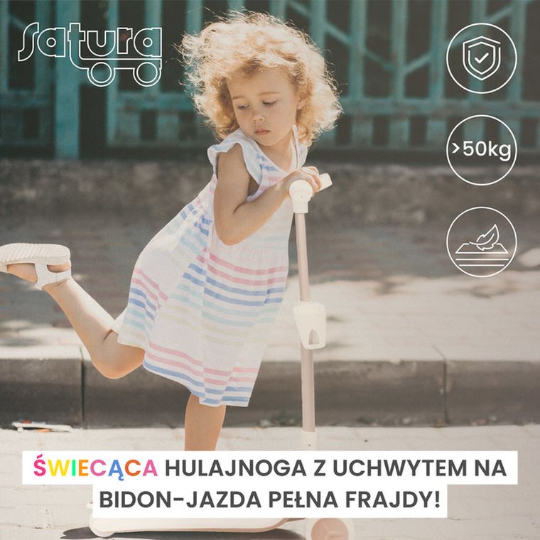 Toyz, Satura, hulajnoga 3-kołowa, pink