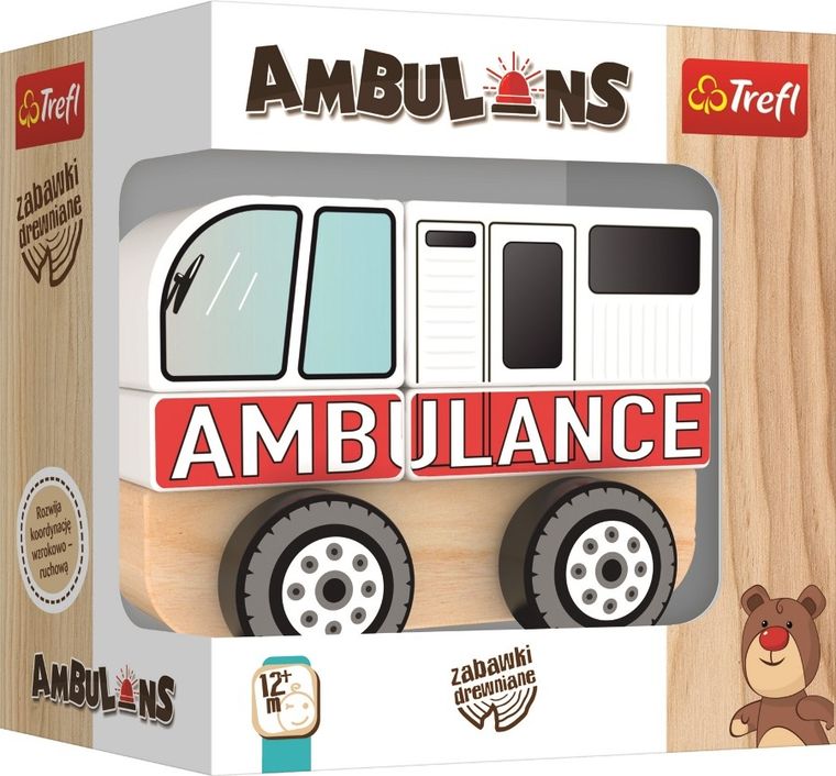 Trefl, Ambulans, zabawka drewniana