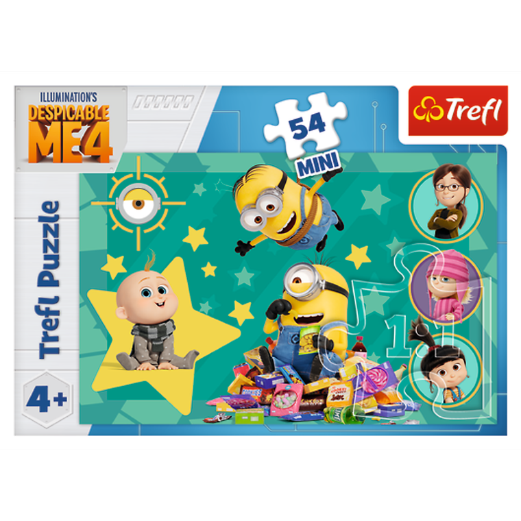 Trefl, Despicable Me 4, Mini, Z Minionkami fajnie jest! puzzle, 54 elementy