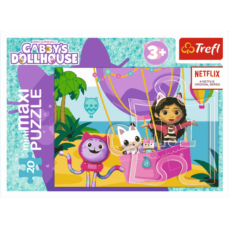 Trefl, Koci Domek Gabi, Kolorowy dzień, puzzle, 20 elementów