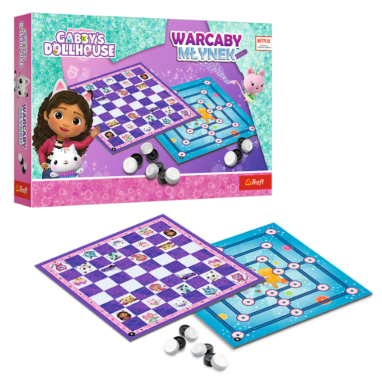 Trefl, Koci Domek Gabi, Warcaby i Młynek, gry familijne