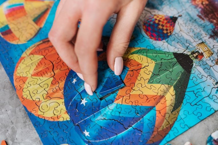 Trefl, Kolorowe balony, puzzle drewniane, 1000 elementów