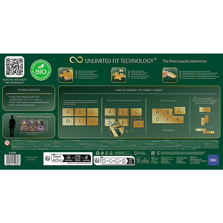 Trefl, Prime UFT, Lisa Parker, Whiskered Wonders, puzzle z plakatem, 9000 elementów