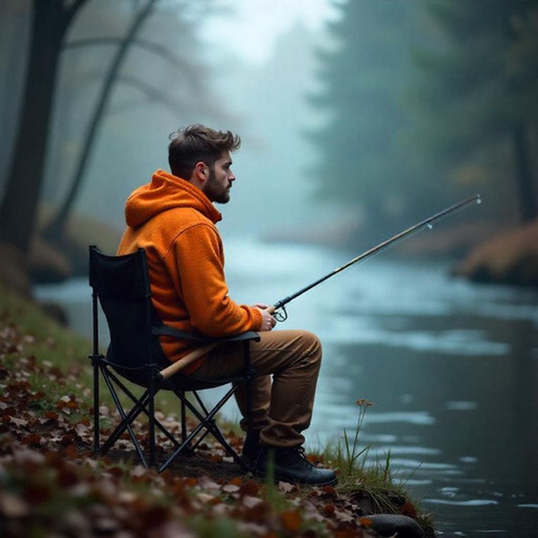Trizand, stolik wędkarski + dwa krzesła