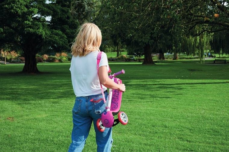 Trunki, składana hulajnoga, różowa, duża