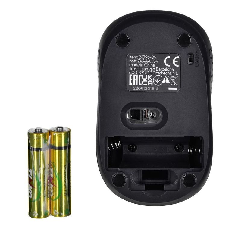 Trust, mysz primo wireless mouse matt black