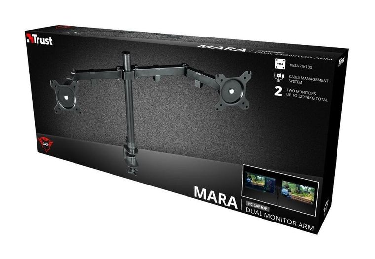 Trust, TRUST GXT1120 Mara Dual, uchwyt na 2 monitory