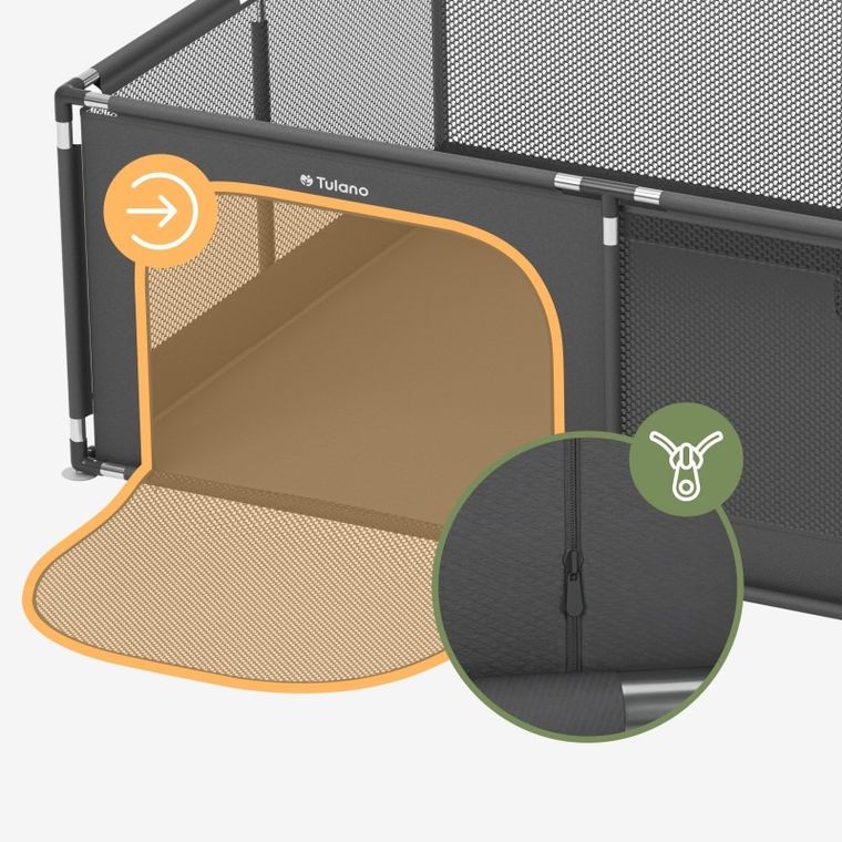Tulano, Cozy 22, kojec dziecięcy, graphite, 180 cm