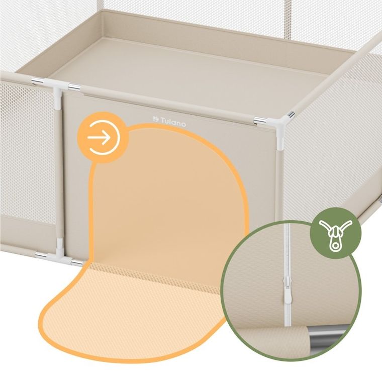 Tulano, Cozy 25, kojec dziecięcy, beige, 150 cm