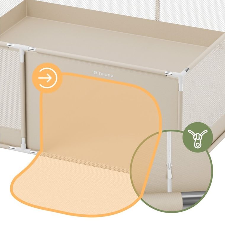 Tulano, Cozy 28, kojec dziecięcy, beige, 200 cm