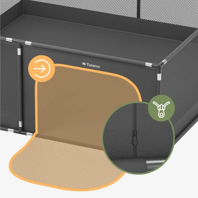 Tulano, Cozy 28, kojec dziecięcy, graphite, 200 cm