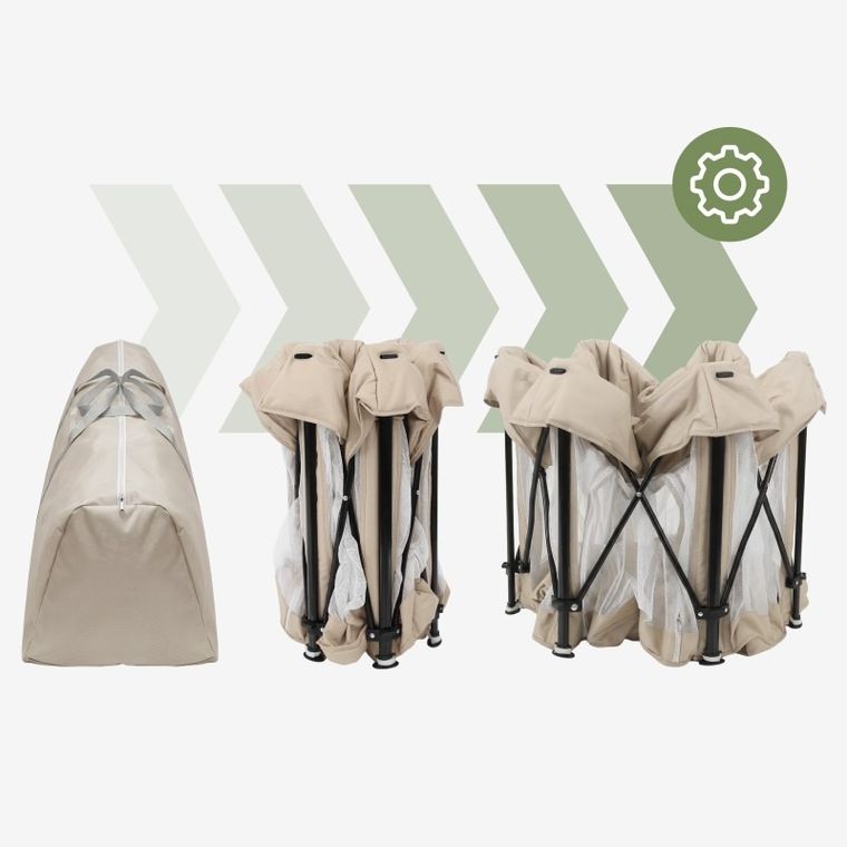 Tulano, Cozy 30, kojec dla dziecka składany, beige