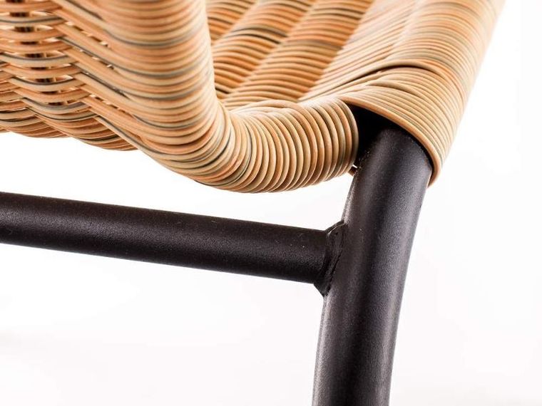 Vetro, stalowe krzesło ogrodowe balkonowe, rattan