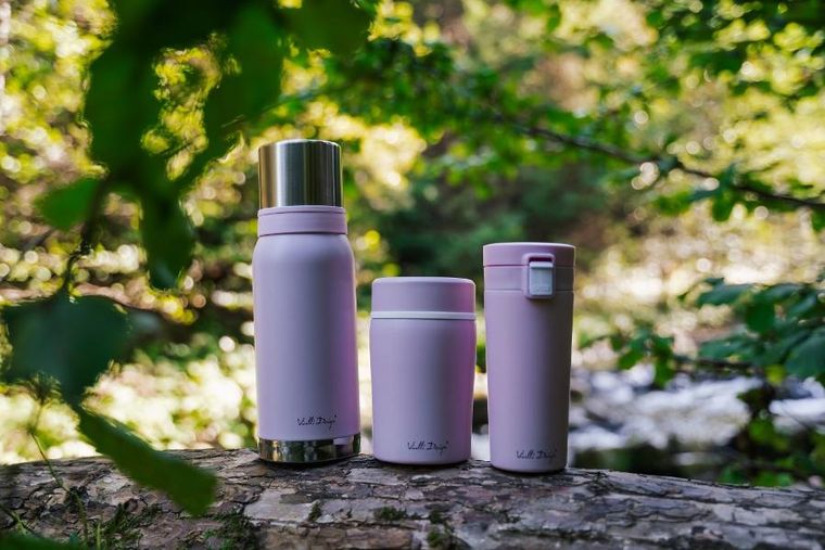 Vialli Design, Fuori, kubek termiczny, różowy, 400 ml