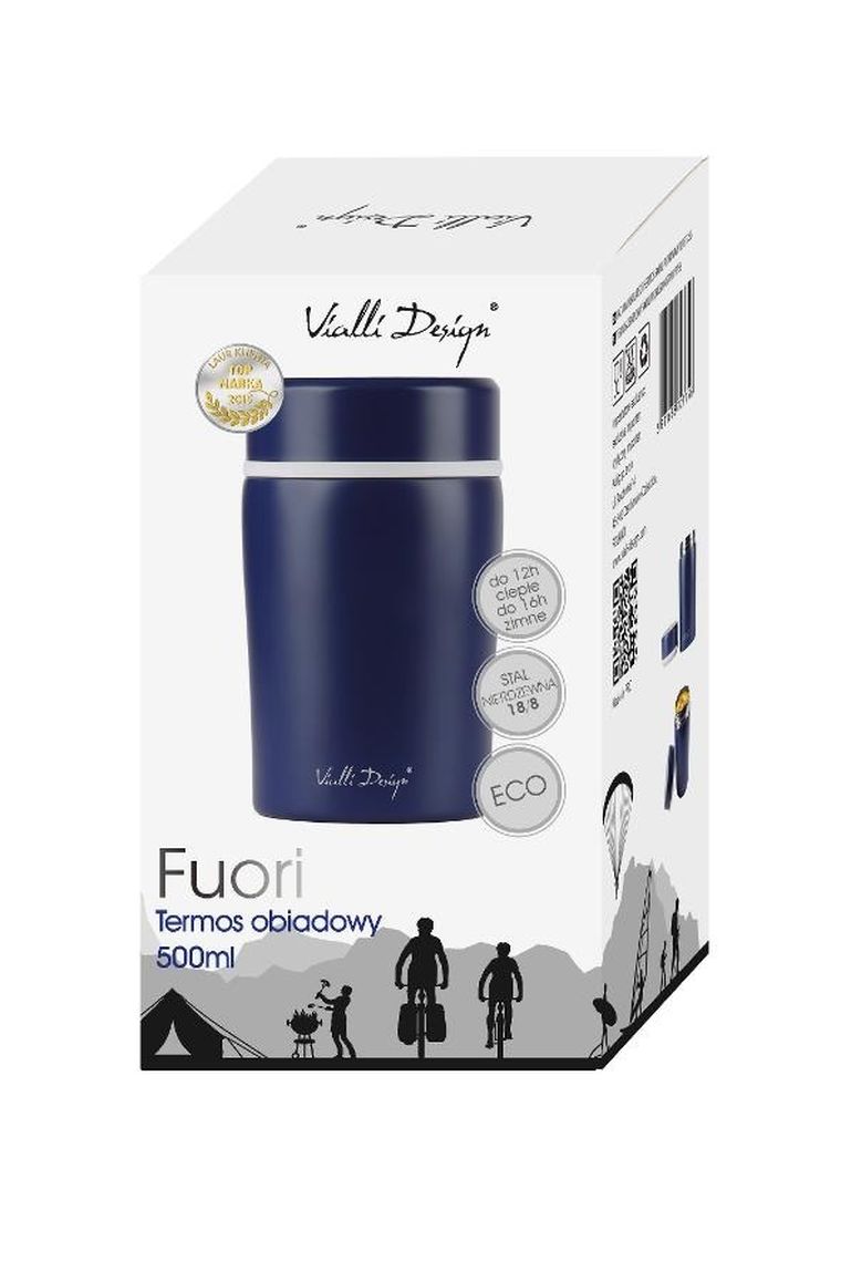 Vialli Design, Fuori, termos obiadowy, granatowy, 500 ml