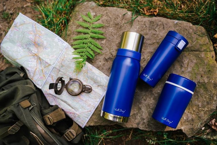 Vialli Design, Fuori, termos turystyczny, granatowy, 1l