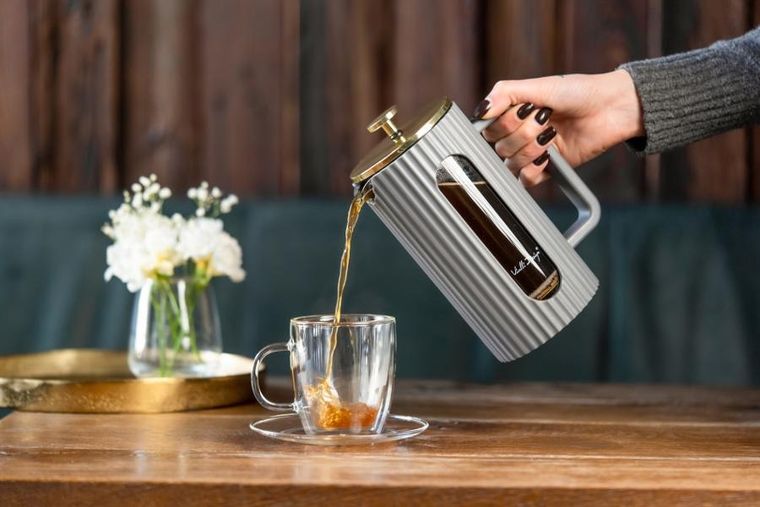 Vialli Design, Livio, zaparzacz do kawy i herbaty, szary, 1000 ml