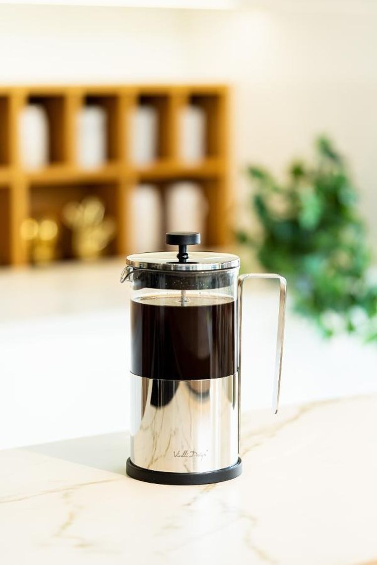 Vialli Design, zaparzacz do kawy i herbaty, 1000 ml, Diamante srebrny