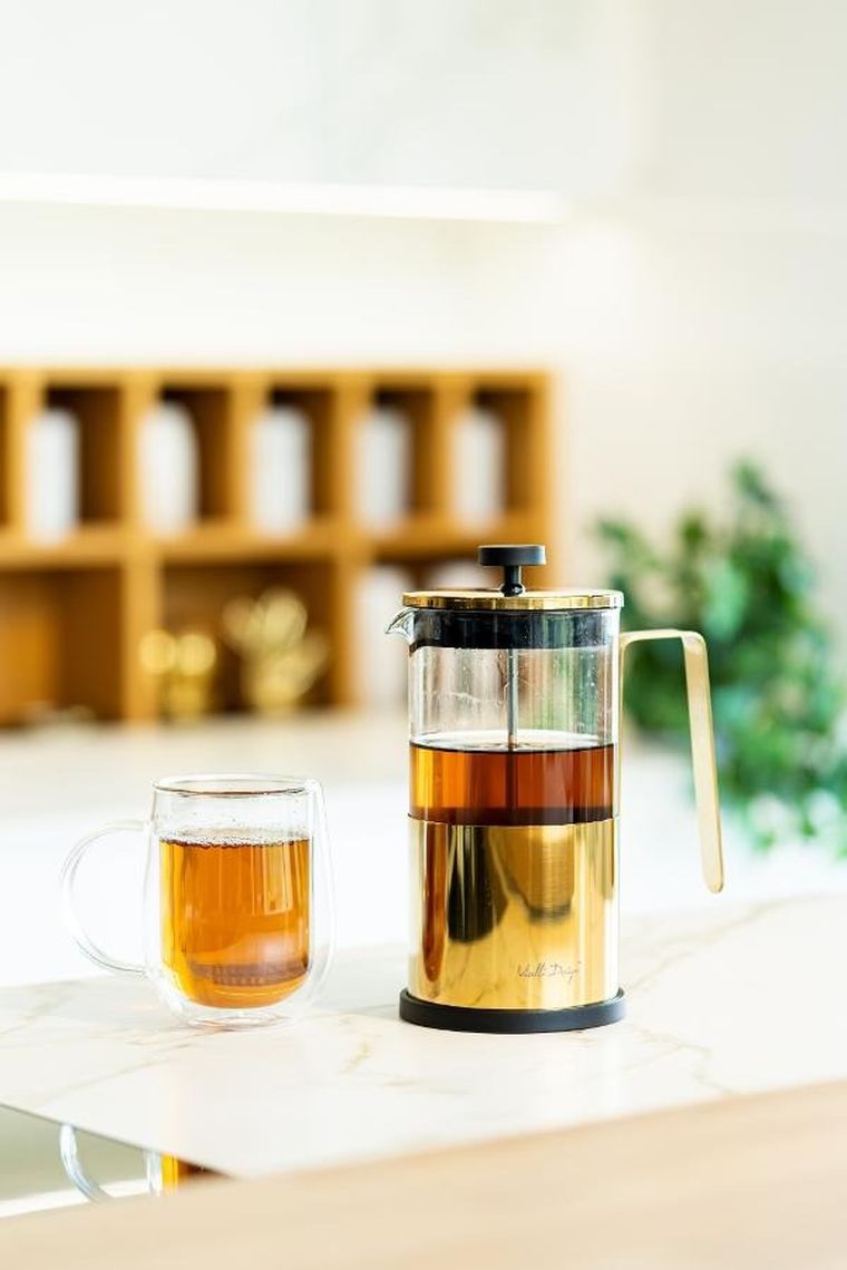 Vialli Design, zaparzacz do kawy i herbaty, 1000 ml, Diamante złoty