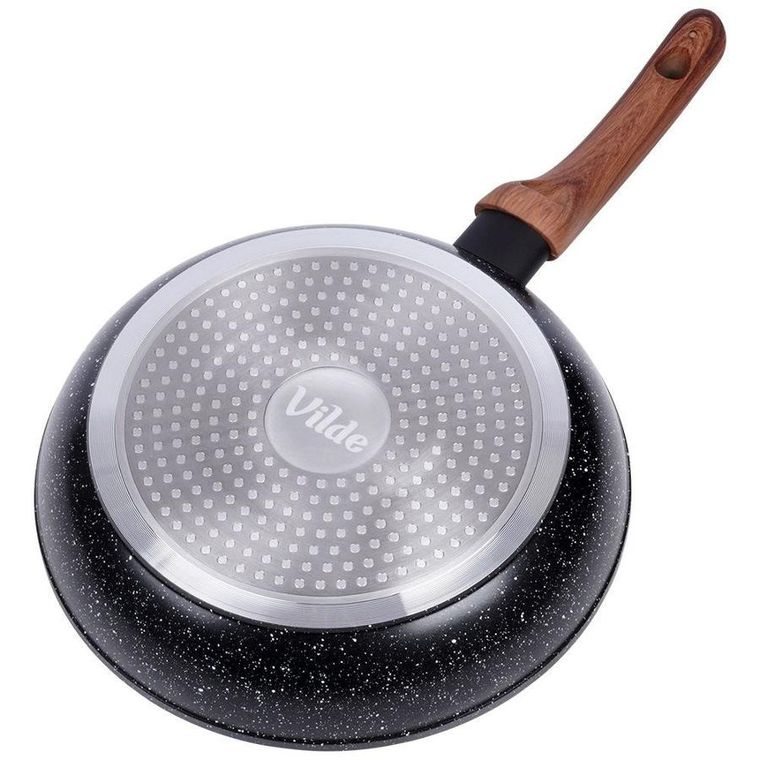 Vilde, Black & Wood, zestaw patelni, 20/24/28 cm, 3 szt.