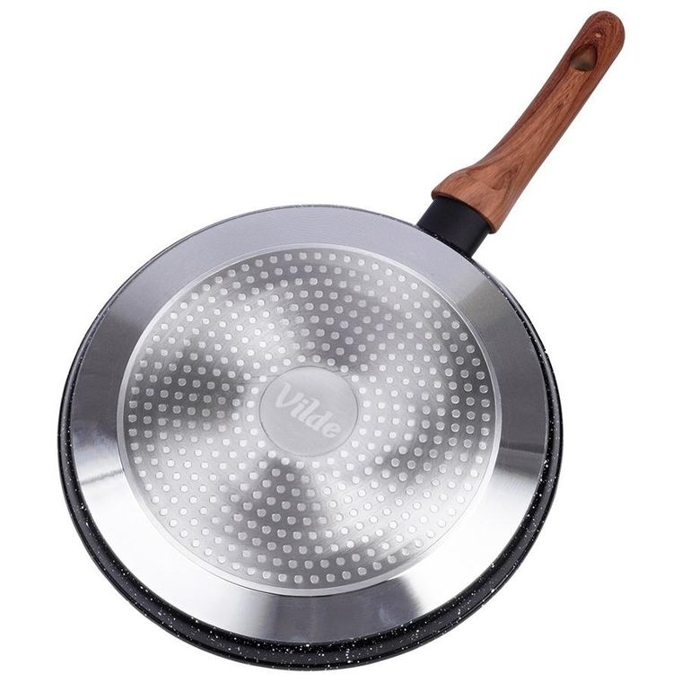 Vilde, Black&Wood, patelnia do naleśników granitowa, 24 cm