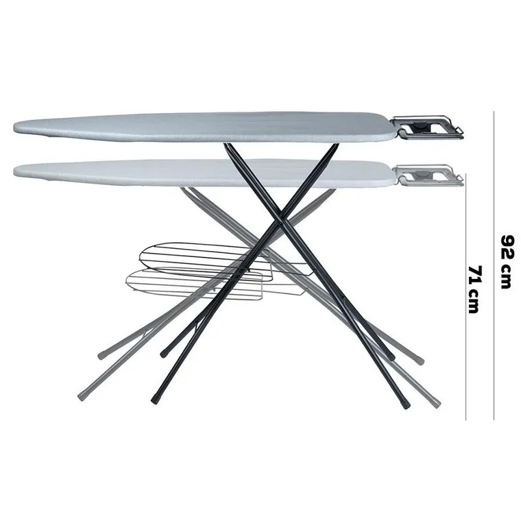 Vilde, deska do prasowania z rękawnikiem, szara, 140-39-92 cm