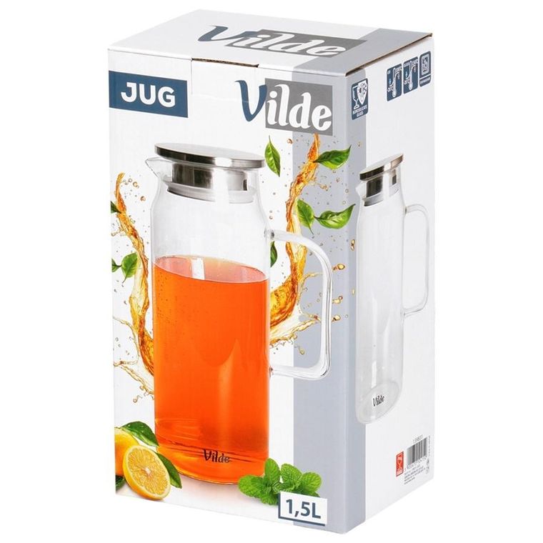 Vilde, dzbanek z pokrywką, szklany, 1,5l