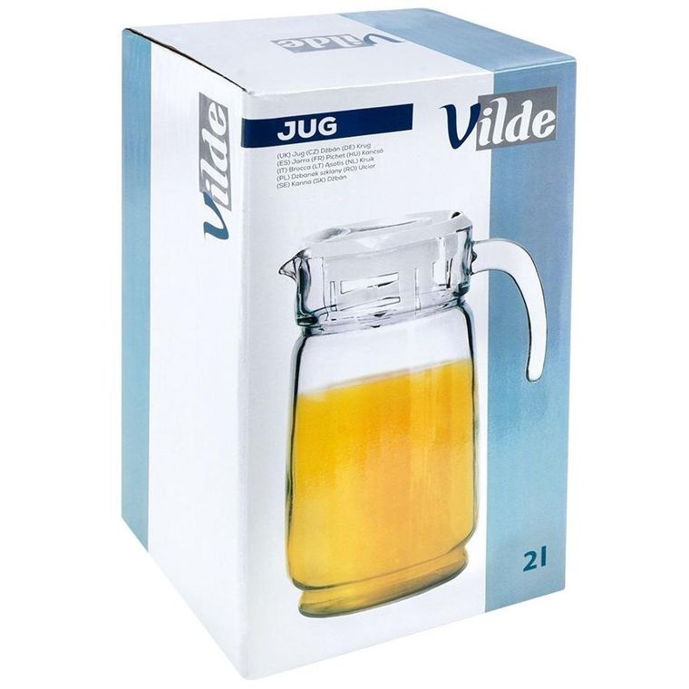Vilde, dzbanek z pokrywką, szklany, 2l