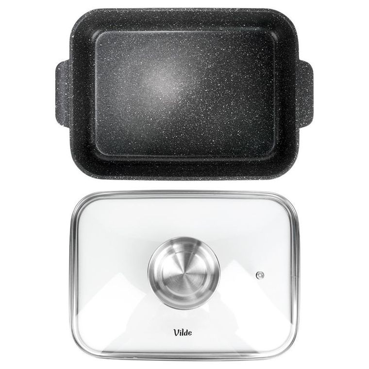 Vilde, Granitica, brytfanna granitowa z pokrywką, 3,5l, 35-23-12 cm