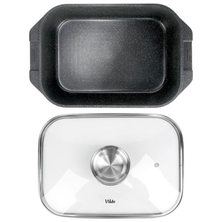 Vilde, Granitica, brytfanna granitowa z pokrywką, 7,5l, 41-26-16 cm