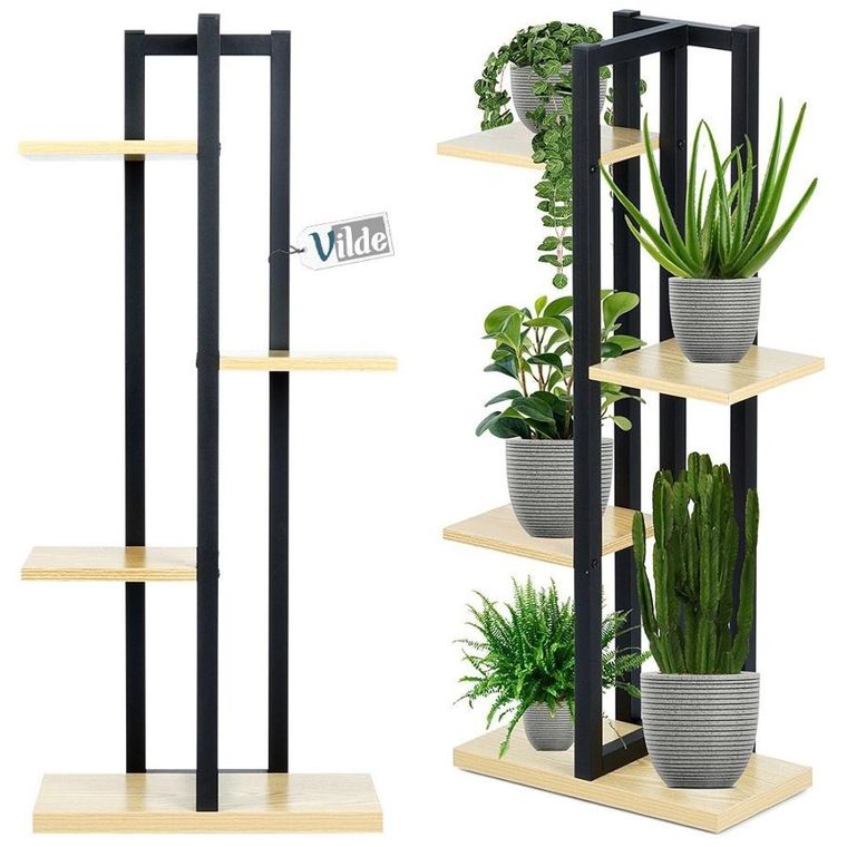 Vilde, kwietnik metalowy 4-poziomowy, 93 cm