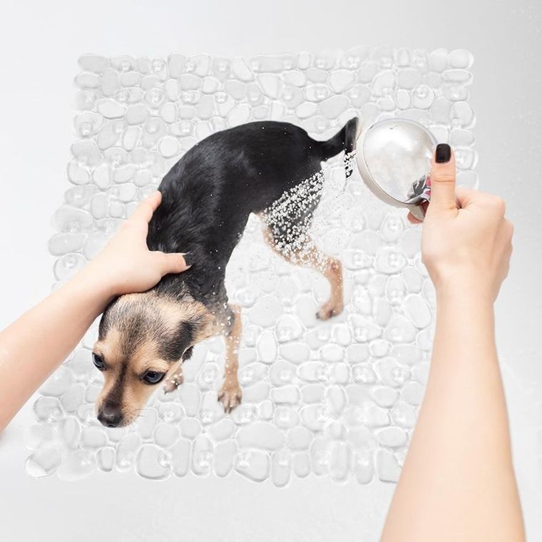 Vilde, mata antypoślizgowa pod prysznic, przezroczysta, 51-51 cm