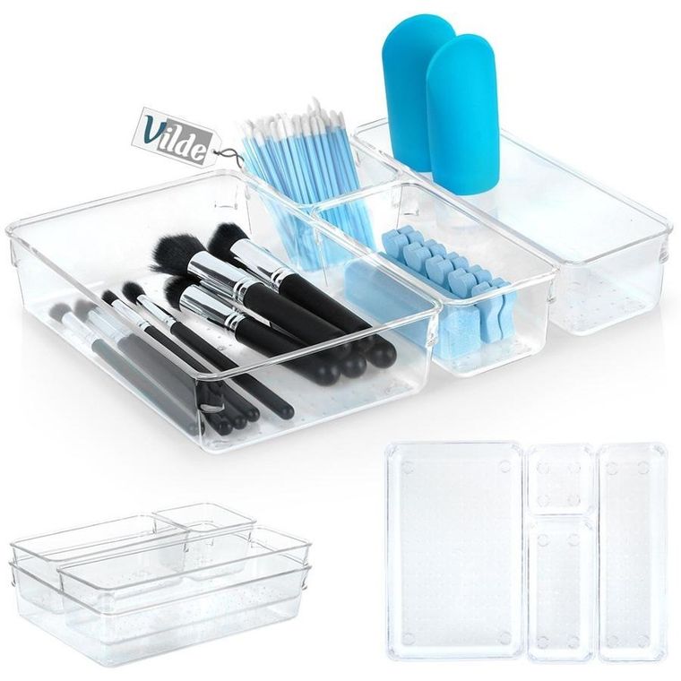 Vilde, organizer na kosmetyki do makijażu, akrylowy, 4 el.