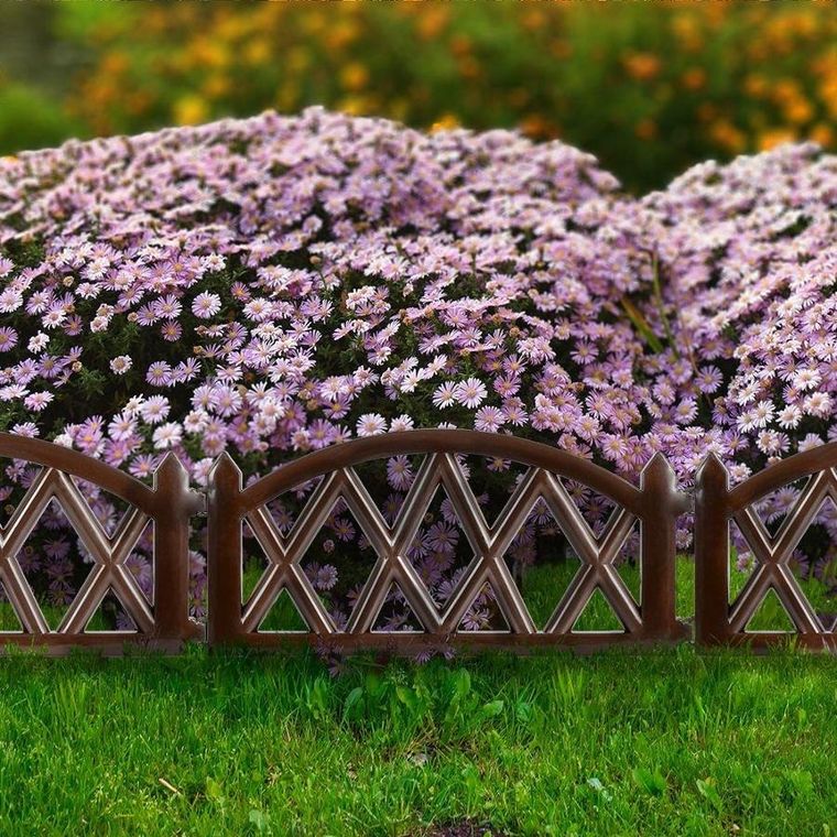Vilde, płotek ogrodowy, brązowy, 49-30 cm