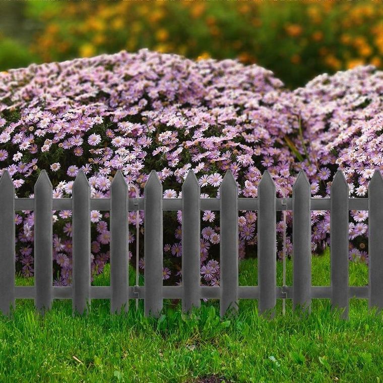 Vilde, płotek ogrodowy, grafitowy, 30-30 cm, 10 szt.