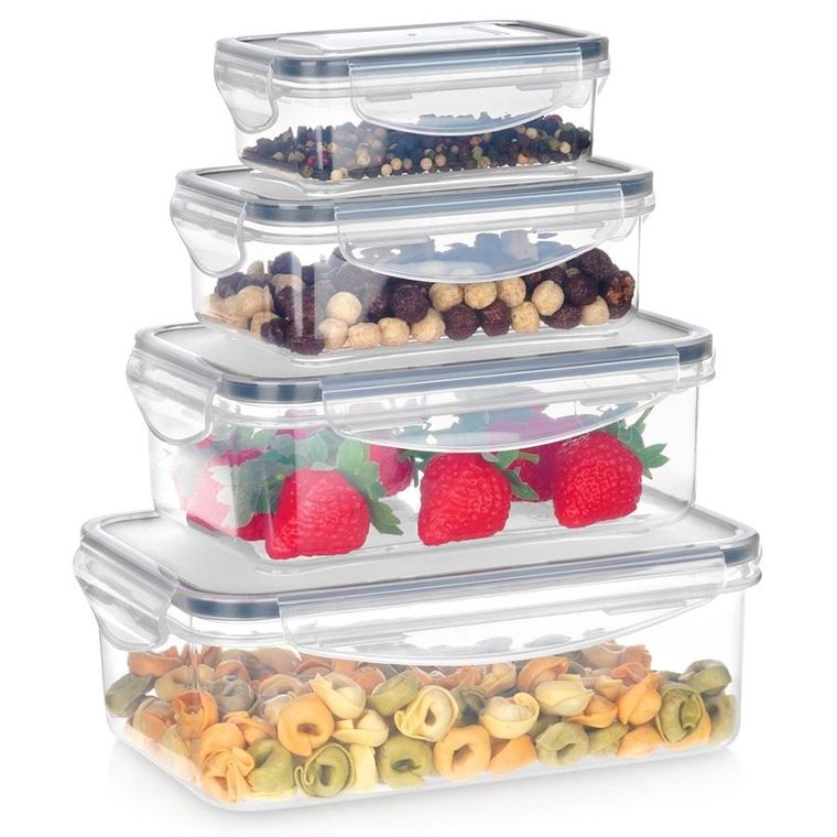 Vilde, pojemniki na żywność z pokrywką i uszczelką, 4 szt.