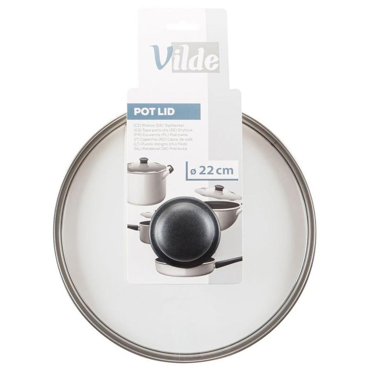 Vilde, pokrywka szklana, 22 cm