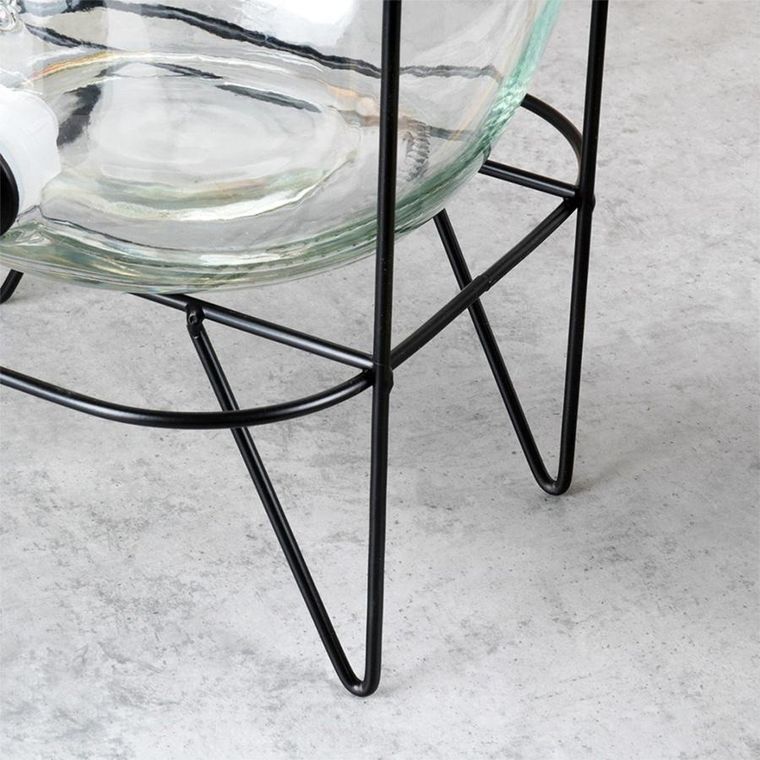 Vilde, słój szklany do napojów z kranikiem i stojakiem, 5,5l